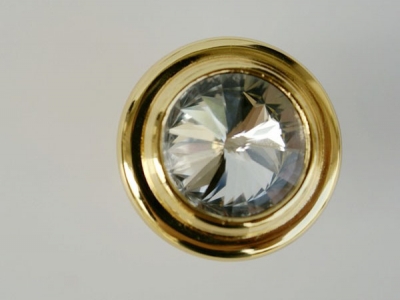 10pcs/lot Gold Plated Zinc Alloy Crystal Dresser Knobs Glass Drawer Pulls(C.C.: Single)