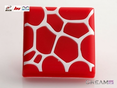 New arrival red water cube cabinet knobs for kids room, Knob for cabinet, Handle for cabinet