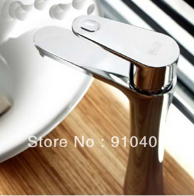Wholesale And Retail Promotion Deck Mounted Chrome Brass Bathroom Basin Faucet Single Handle Vanity Mixer Tap