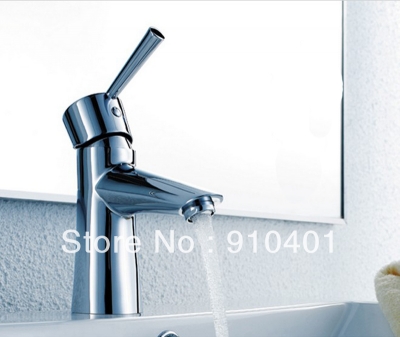 Wholesale And Retail Promotion Deck Mounted bathroom basin faucet sink mixer tap chrome finish single handle