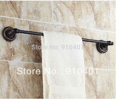Wholesale And Retail Promotion Fashion Hotel Home Oil Rubbed Bronze Solid Brass Towel Rack Holder Single Bar