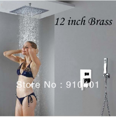 Wholesale And Retail Promotion Luxury Celling Mounted 12" Rain Shower Head Shower Valve Hand Shower Mixer Tap