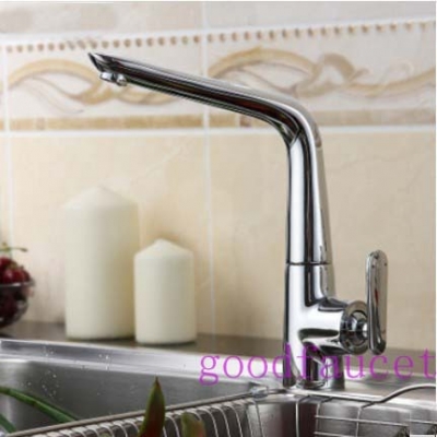 Wholesale And Retail Promotion Luxury Polished Chrome Brass Kitchen Mixer Tap Swivel Spout Vessel Sink Faucet