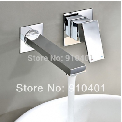 Wholesale And Retail Promotion Modern Chrome Brass Wall Mounted Bathroom Basin Faucet Single Handle Mixer Tap
