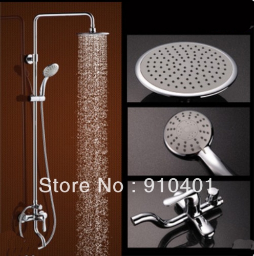 Wholesale And Retail Promotion NEW Bathroom Tub Faucet Shower Wall Mounted Shower Column Set Mixer Tap Chrome
