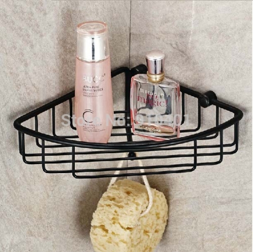 Wholesale And Retail Promotion NEW Oil Rubbed Bronze Bathroom Corner Shelf Shower Caddy Cosmetic Storage Holder