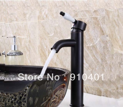 Wholesale And Retail Promotion Oil Rubbed Bronze Moder Round Style Tall Bathroom Faucet Ceramic Handles Mixer