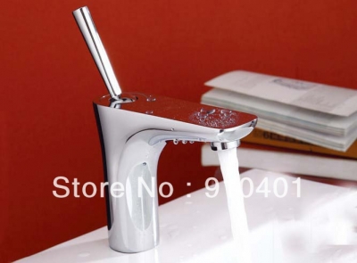Wholesale And Retail Promotion Polished Chrome Brass Deck Mounted Bathroom Basin Faucet Swivel Handle Mixer Tap