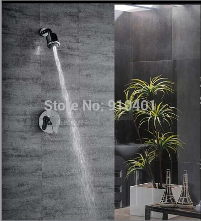 Wholesale And Retail Promotion Wall Mounted Rain Shower Faucet Set Single Handle Valve 2 PCS High Press Shower