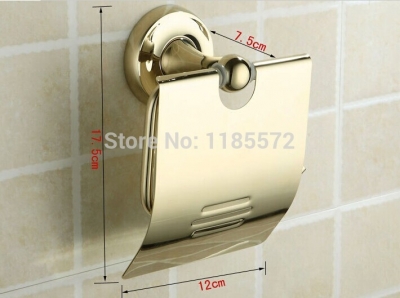 golden plating tissue holder paper rack with cover antique bathroom accessories