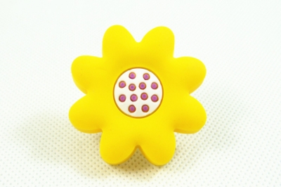 -10pcs/lot Yellow Flower Drawer Knobs / kids handles and knobs / Cabinet knob for kis