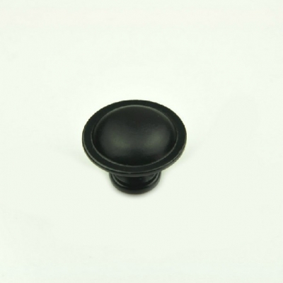 Black Knight Zinc Alloy Cool Cabinet Cupboard Closet Dresser Pull Knob Handles Single Hole Round Pattern Base