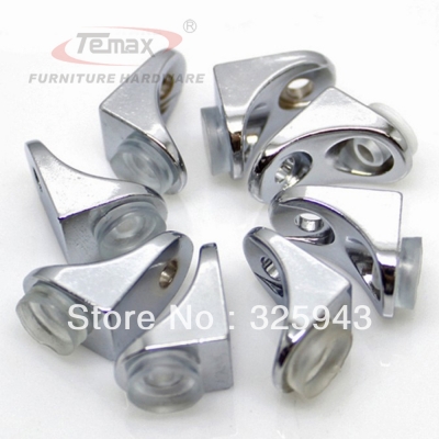 New 8 pcs Chrome F style cabinet support glass shelf clamp clip board with glass suction cupboard