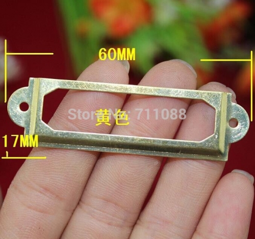 New arrival label buckle trumpet brass iron label handle decorative box gift card label packing accessories