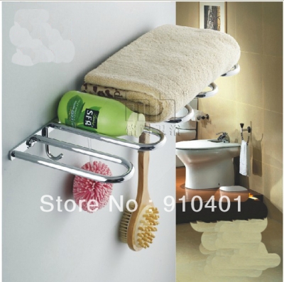 Wholdsale And Retail Promotion Luxury Multifunction Wall Mounted Towel Shelf Towel Rack Holder Storage Holder