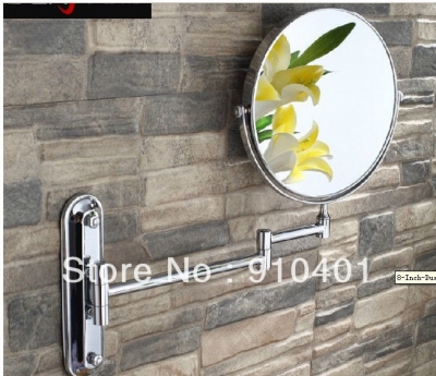 Wholesale And Retail Promotion NEW Wall Mounted Dual Sides Round Make up Mirror 8" Magnifying Cosmetic Mirror