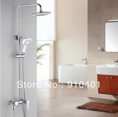 Wholesale And Retail Promotion Luxury Chrome Finish 8" Rain Shower Faucet Set Bathtub Mixer Tap Shower Column