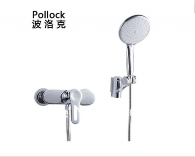 Wholesale And Retail Promotion NEW Wall Mounted Chrome Brass Bathroom Tub Faucet With Smiling Face Hand Shower