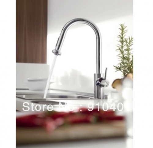 Wholesale And Retail Promotion Single Handle Two Spouts Chrome Brass Kitchen Faucet Sink Mixer Tap Swivel Spout
