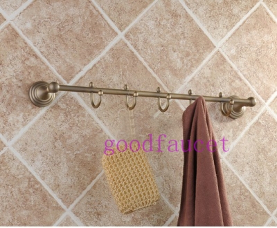 luxury wall mount Multi-function Bathroom hook 5 Hooks Rack Hanger Hats /clothes /towel /antique bronze finish