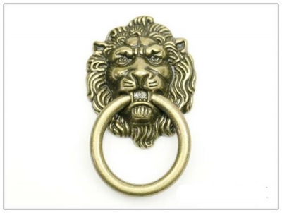10PCS rural style classical bronze Lion Head Kitchen Cabinet Knob Drawer Pull furniture handle zinc alloy pull