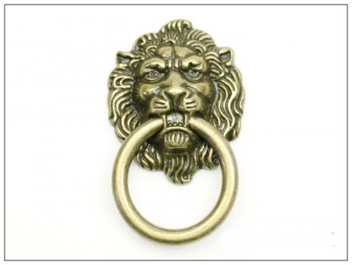 10PCS rural style classical bronze Lion Head Kitchen Cabinet Knob Drawer Pull furniture handle zinc alloy pull