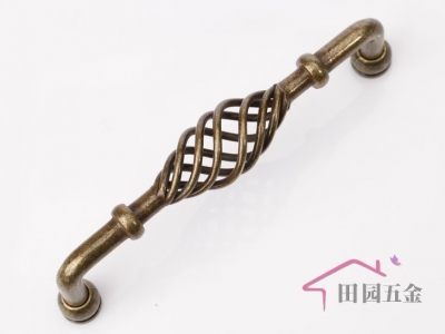 128MM European furniture kitchen cabinet handle / Iron birdcage hangle/Door pull handle Country style C:128mm L:135mm MUA-128AB