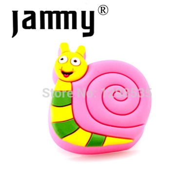 Top quality for soft kids pink snail furniture handles drawer pulls kids bedroom dresser knobs
