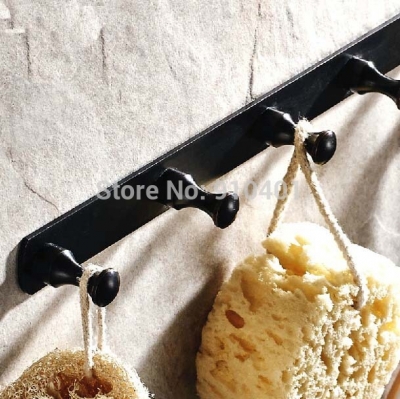 Wholesale And Promotion NEW Oil Rubbed Bronze Wall Mounted Bathroom Towel Hooks 4 Pegs Coat Hat Hangers