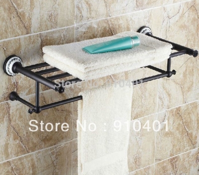 Wholesale And Retail Promotion Fashion Oil Rubbed Bronze Bathroom Wall Mounted Towel Rack Holder W/ Towel Bar