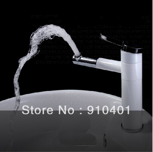 Wholesale And Retail Promotion NEW Modern Chrome Brass Bathroom Basin Faucet Swivel Spout Vanity Sink Mixer Tap