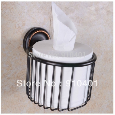Wholesale And Retail Promotion Oil Rubbed Bronze Bath Brass Toilet Paper Holder Cosmetic Shower Caddy Storage