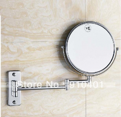 Wholesale And Retail Promotion Wall Mounted Chrome Brass Make Up Beauty Mirror Dual Side 3 X Magnifying Mirror