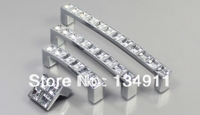 2014 10pcs 16mm Square Acrylic Drawer Handles Crystal Glass Furniture Pulls Knobs for Furniture Clear Crystal Cabinet Pulls [CrystalHandle-71|]