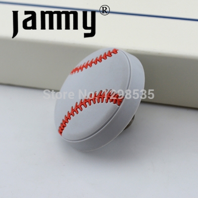 2PCS for soft kids baseball furniture handles drawer pulls kids bedroom dresser knobs
