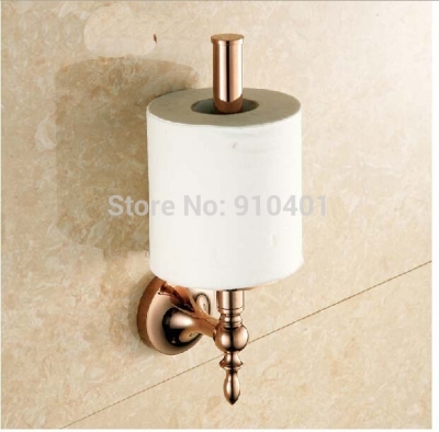 Wholesale And Retail Promotion Modern Rose Golden Brass Bath Toilet Paper Rack Tissue Bar Holder Wall Mounted