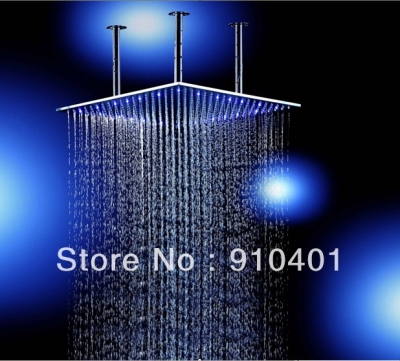 Wholesale And Retail Promotion Polished Chrome Brass LED Color Changing 20"(50cm) Bathroom Shower Head Chrome