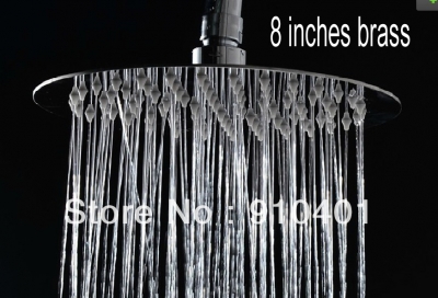 Wholesale And Retail Promotion Wall Mounted Chrome Brass Solid Brass Round Rain Shower Head 8" Shower Sprayer