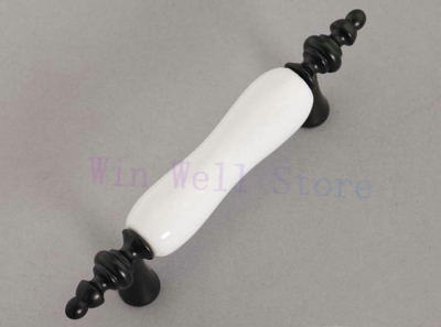 10PCS Zinc Alloy Ceramic Furniture Cabinet Handle Drawer Handle Pull Knobs (Pitch: 76mm)