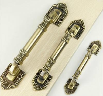 128mm Antique brass door handles and knobs/ drawer pulls &knobs( C.C.: 128mm,L:197mm)