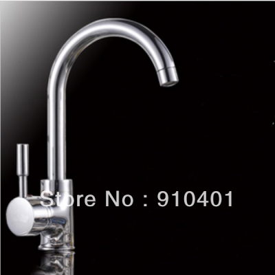 Wholesale And Retail Promotion Chrome Brass Kitchen Faucet Single Handle Vessel Sink Mixer Tap Swivel Spout Chrome