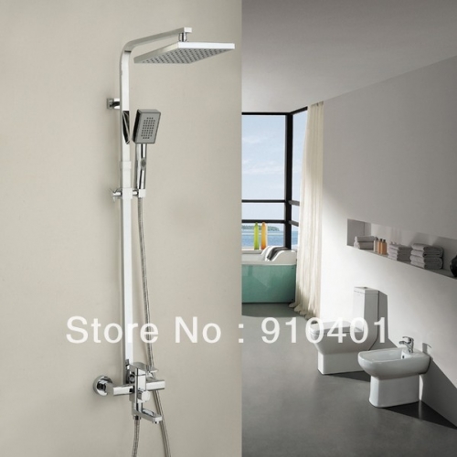 Wholesale And Retail Promotion Chrome Finish Bathroom Shower Faucet Set Bathroom Tub Mixer Tap Single Handle