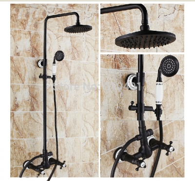 Wholesale And Retail Promotion Modern Wall Mounted Exposed Rain Shower Faucet W/ Hand Shower Oil Rubbed Bronze