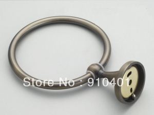 Wholesale And Retail Promotion NEW Home Bath Antique Bronze Towel Ring Hanging Ring Towel Holder Towel Hanger