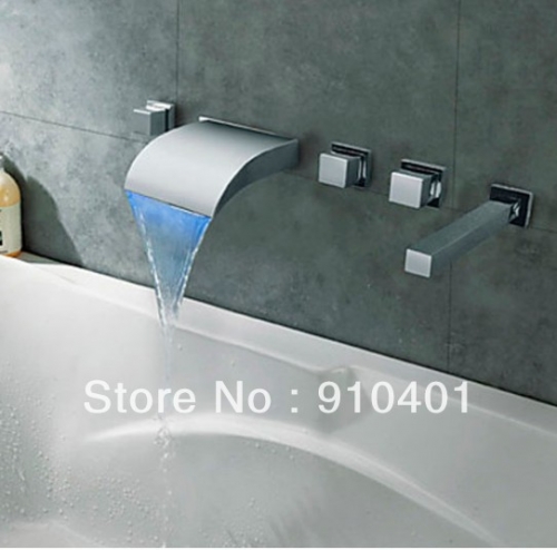 Wholesale And Retail Promotion New Cheap Wall Mounted Waterfall Bathroom Tub Faucet With Hand Shower Mixer Tap