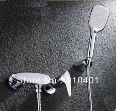 Wholesale And Retail Promotion Wall Mounted Single Handle Bathroom Basin Faucet With Rain Hand Shower Chrome