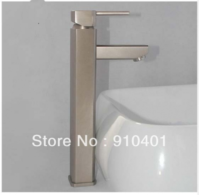 Wholesale and Retail Promotion Brushed Nickel Solid Brass Bathroom Basin Faucet Single Handle Sink Mixer Tap