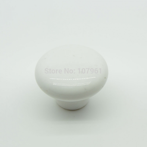 hot bright finish10pcs 504 large white round ceramic knobs and pulls 43g for cabinet kitchen cupboard drawers and dressers