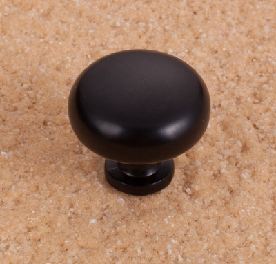 Cabinet Knob Solid Black Drawer Cupboard Knob Handles Pulls 28mm Zinc Alloy
