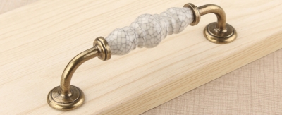Crack Ceramics Cabinet Wardrobe Cupboard Knob Drawer Door Pulls Handles 128mm 5.04" MBS364-8 [Handles&Knobs-377|]